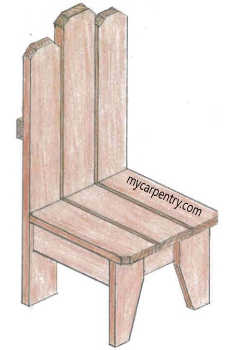small wooden chair for crafts