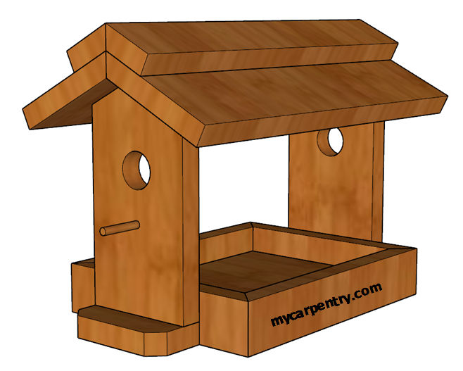 Wooden Bird Feeder